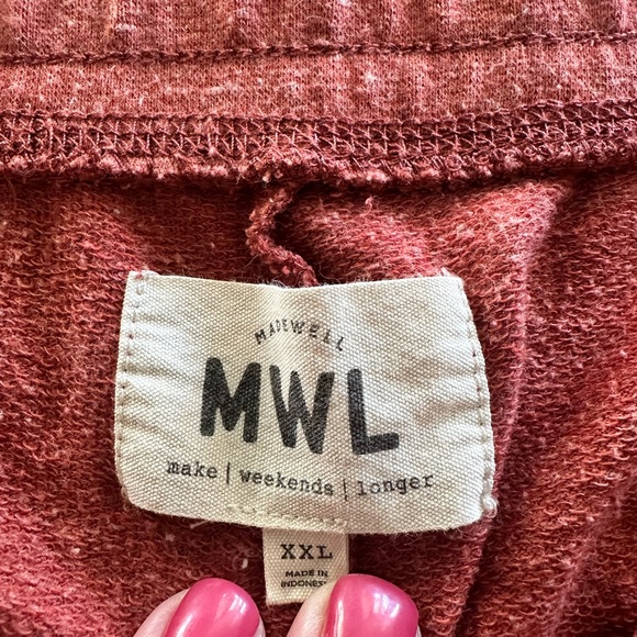 MADEWELL Skyterry Easygoing Joggers Sweatpants XXL Burnt Orange Ginger Coral - Picture 6 of 8